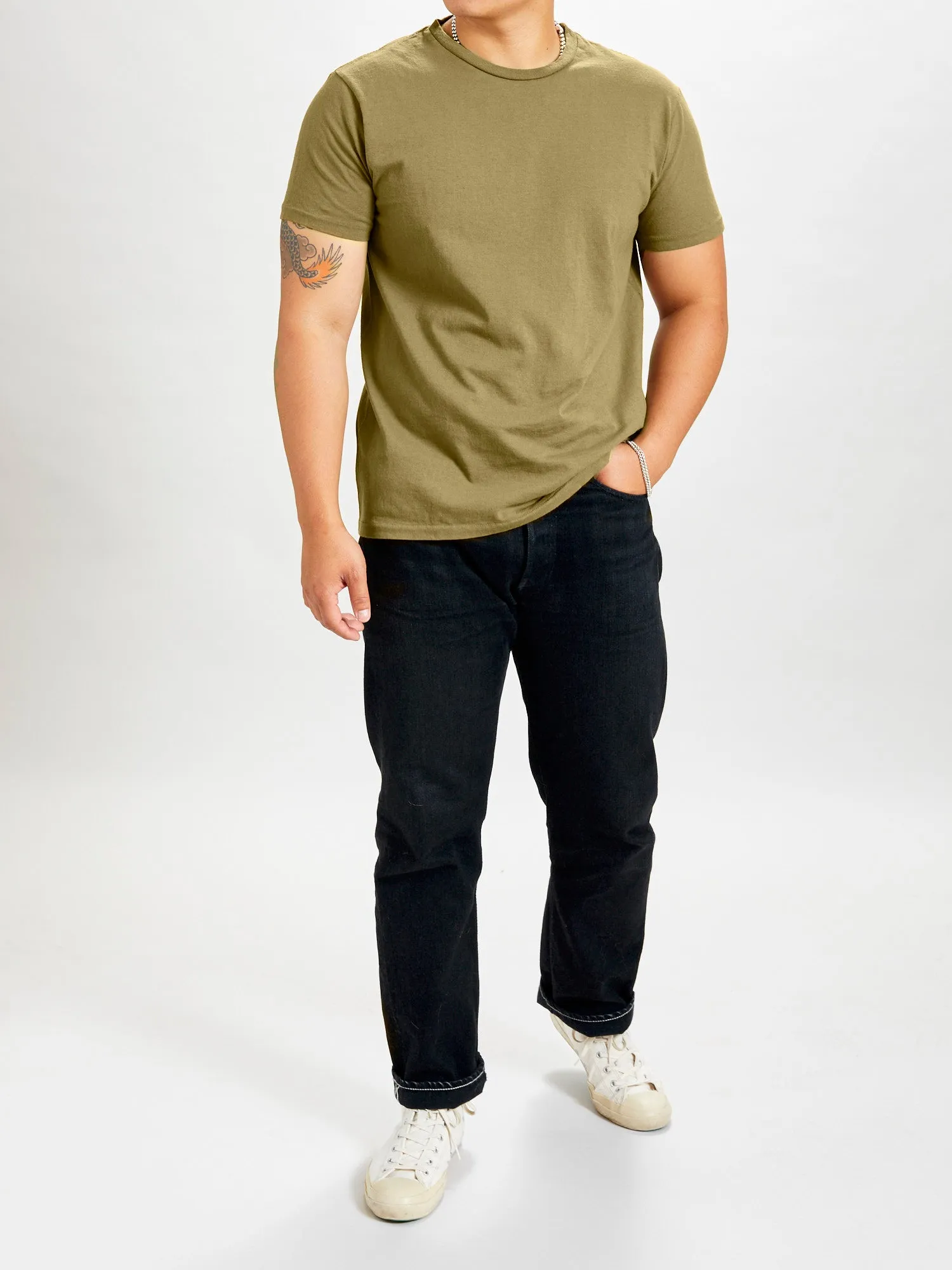 2-Pack Short Sleeve Crew Tee in Olive Drab