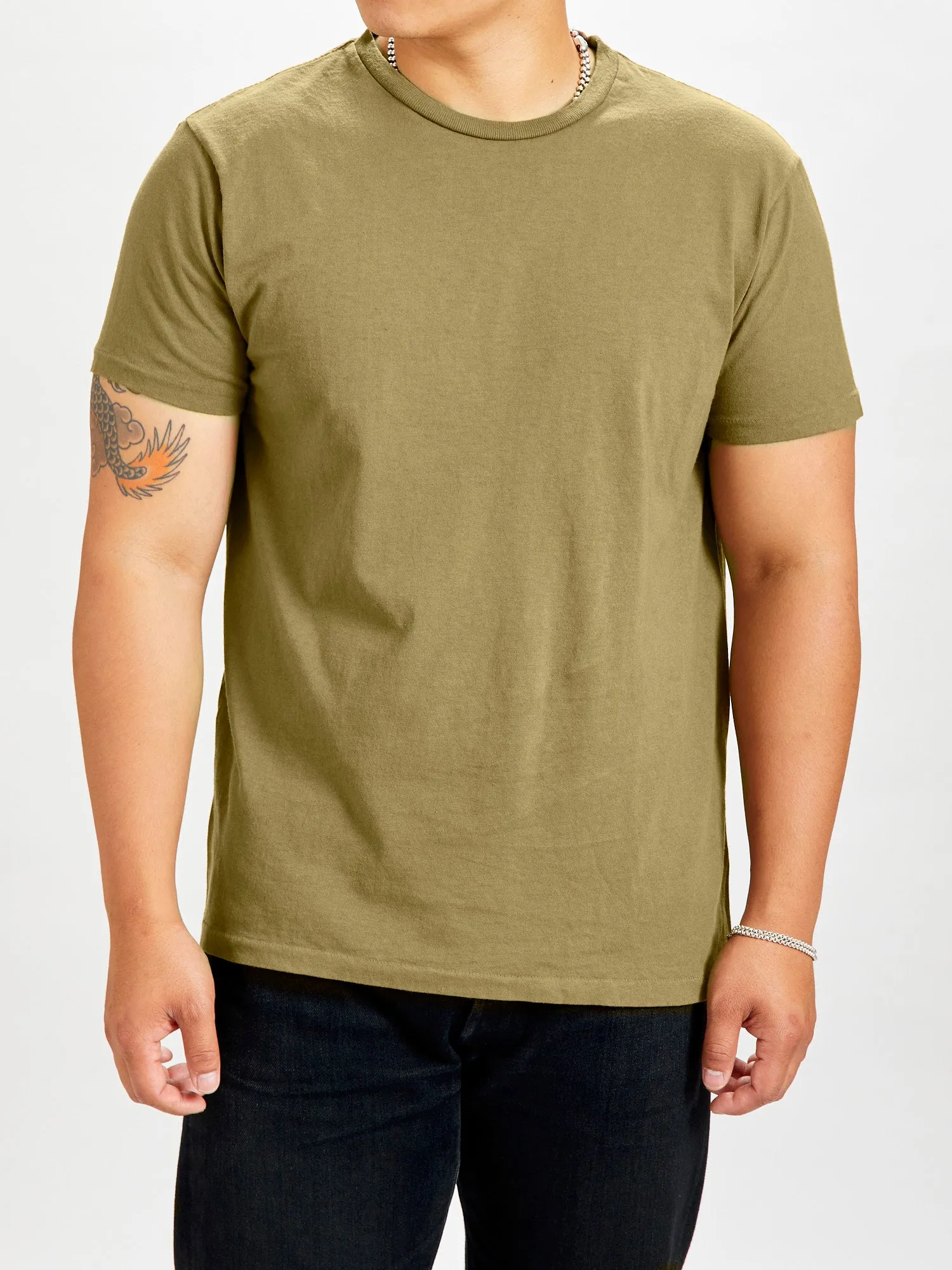 2-Pack Short Sleeve Crew Tee in Olive Drab