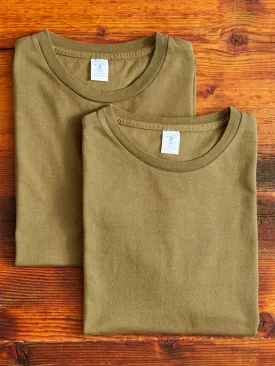 2-Pack Short Sleeve Crew Tee in Olive Drab