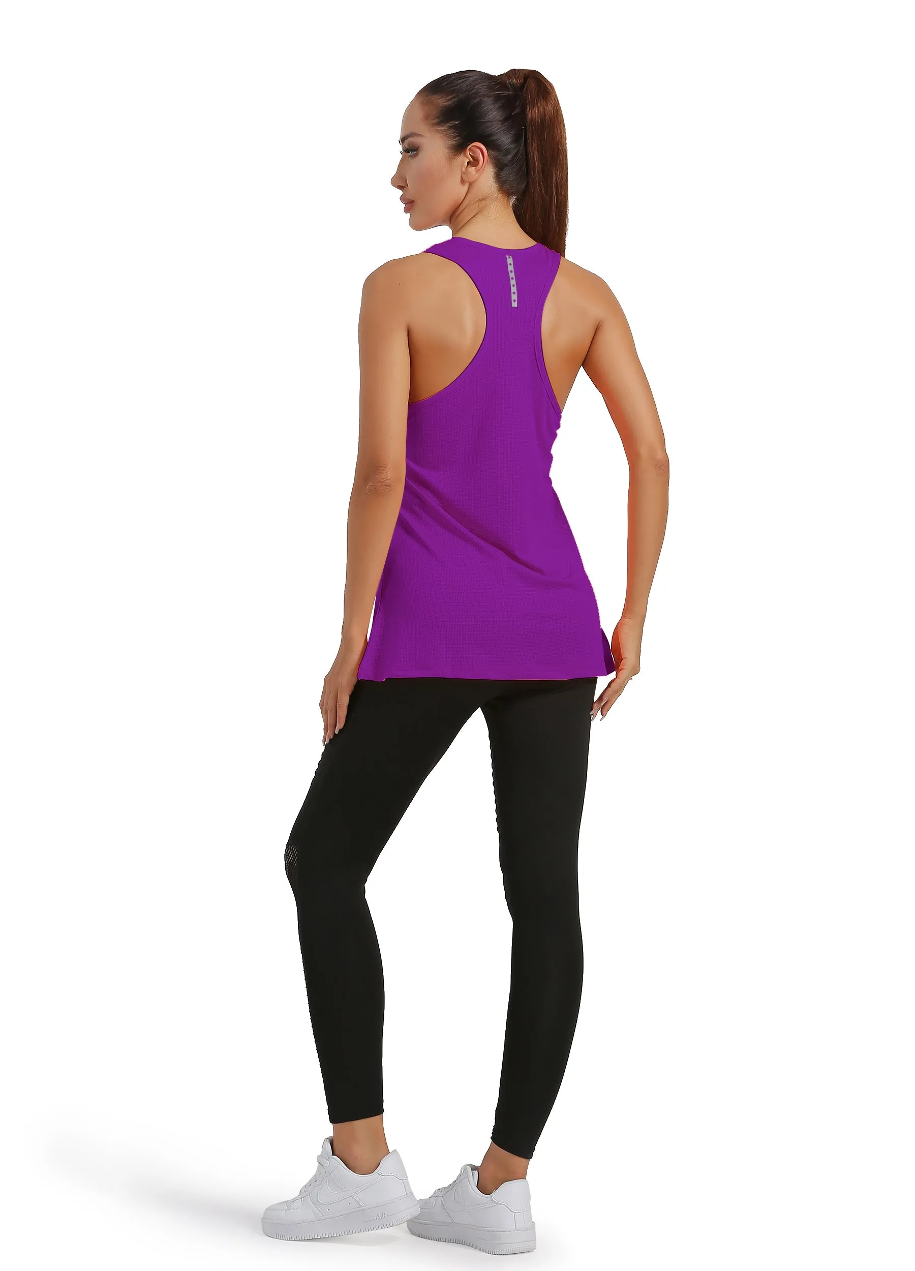 4POSE Women's Racerback Stretch Sleeveless Sport Tank Top(Clearance)