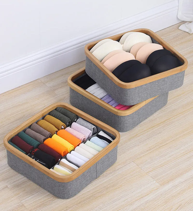 9 Cell Non-Lidded Square Underwear Storage Basket