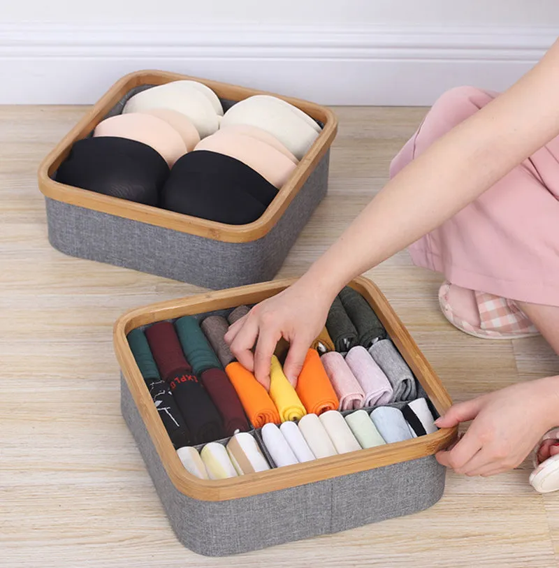 9 Cell Non-Lidded Square Underwear Storage Basket