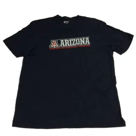 Arizona Wildcats Gear for Sports Navy Blue Grunge Logo SS Crew Neck T-Shirt (L)