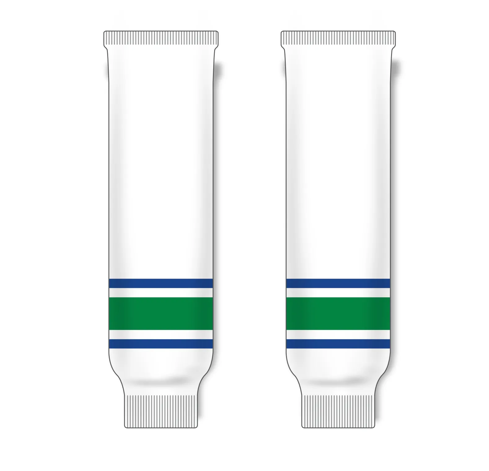 Athletic Knit (AK) HS630-623 Vancouver Canucks White Knit Ice Hockey Socks