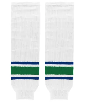 Athletic Knit (AK) HS630-623 Vancouver Canucks White Knit Ice Hockey Socks