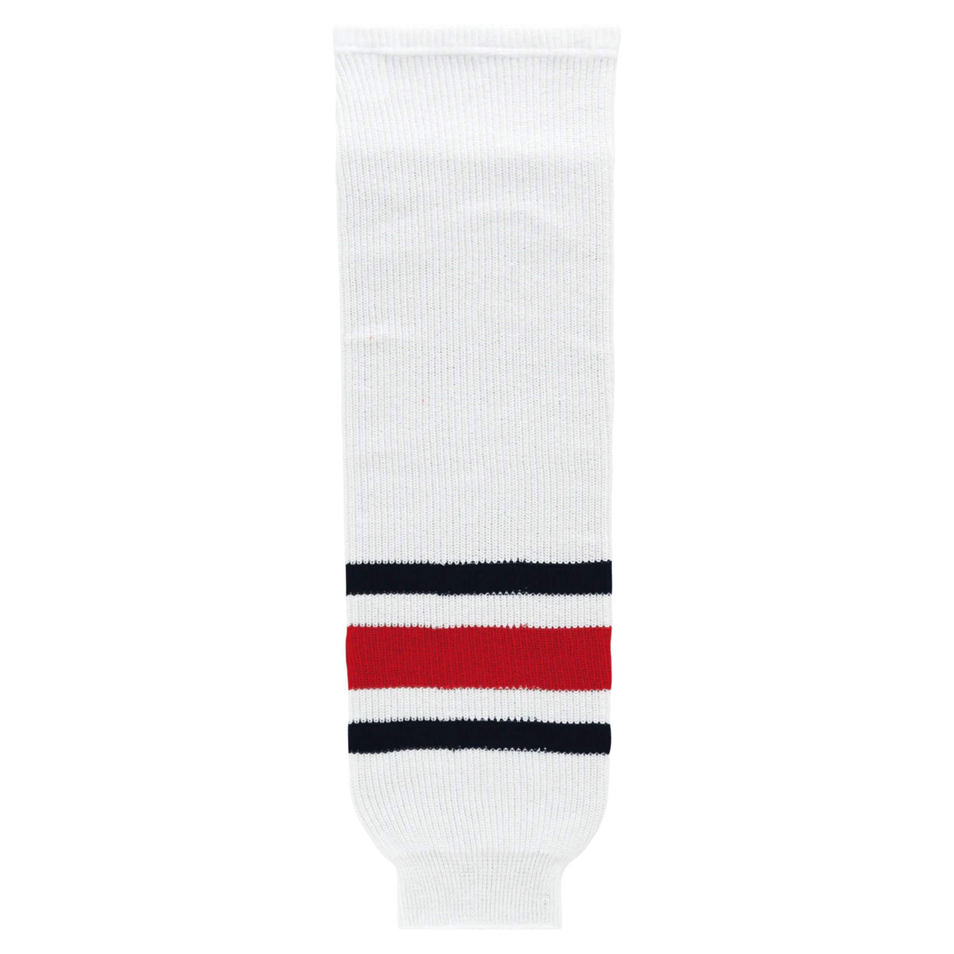 Athletic Knit (AK) HS630-891 2010 Columbus Blue Jackets White Knit Ice Hockey Socks