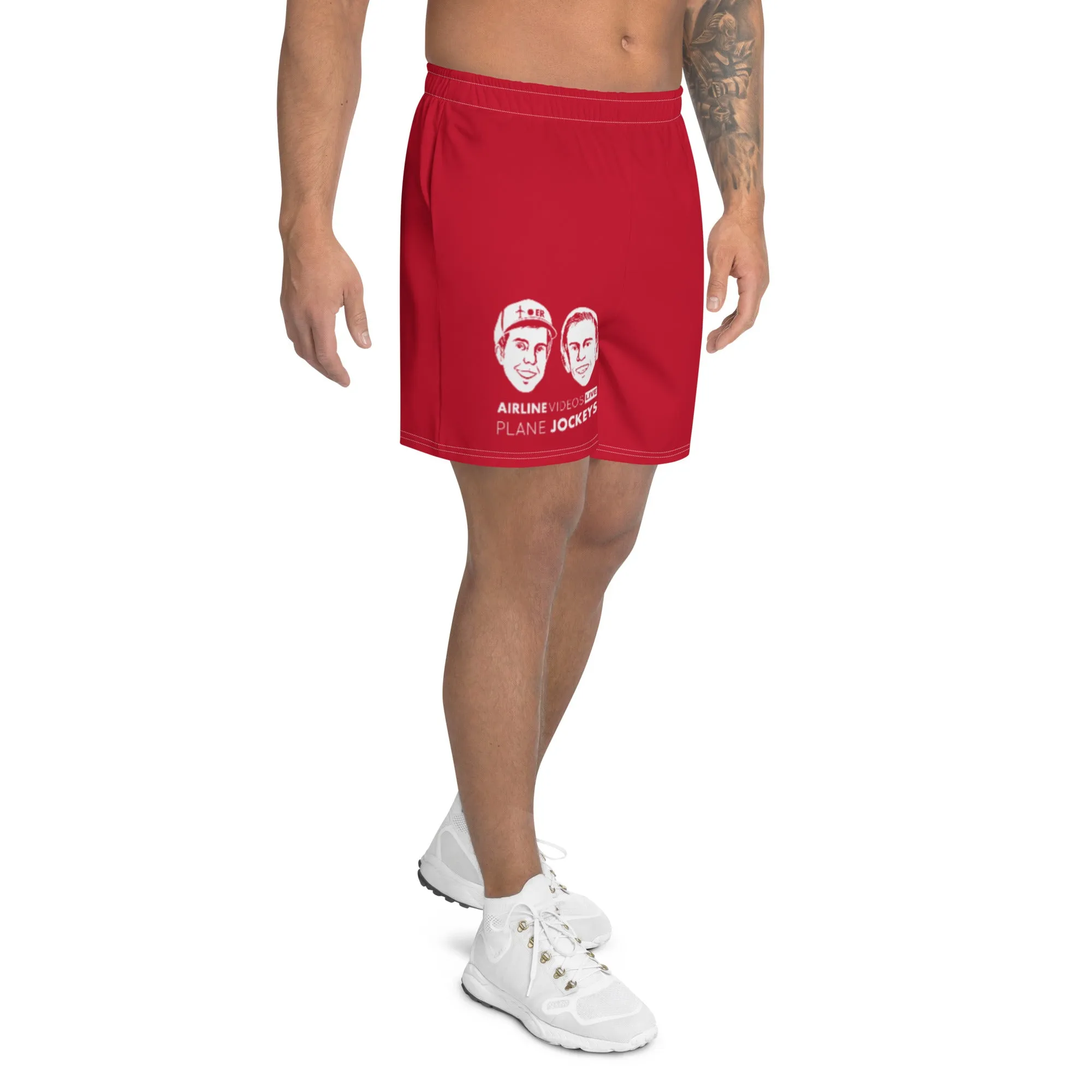 AVL PLANE JOCKEYS (RED) Men's Athletic Long Shorts