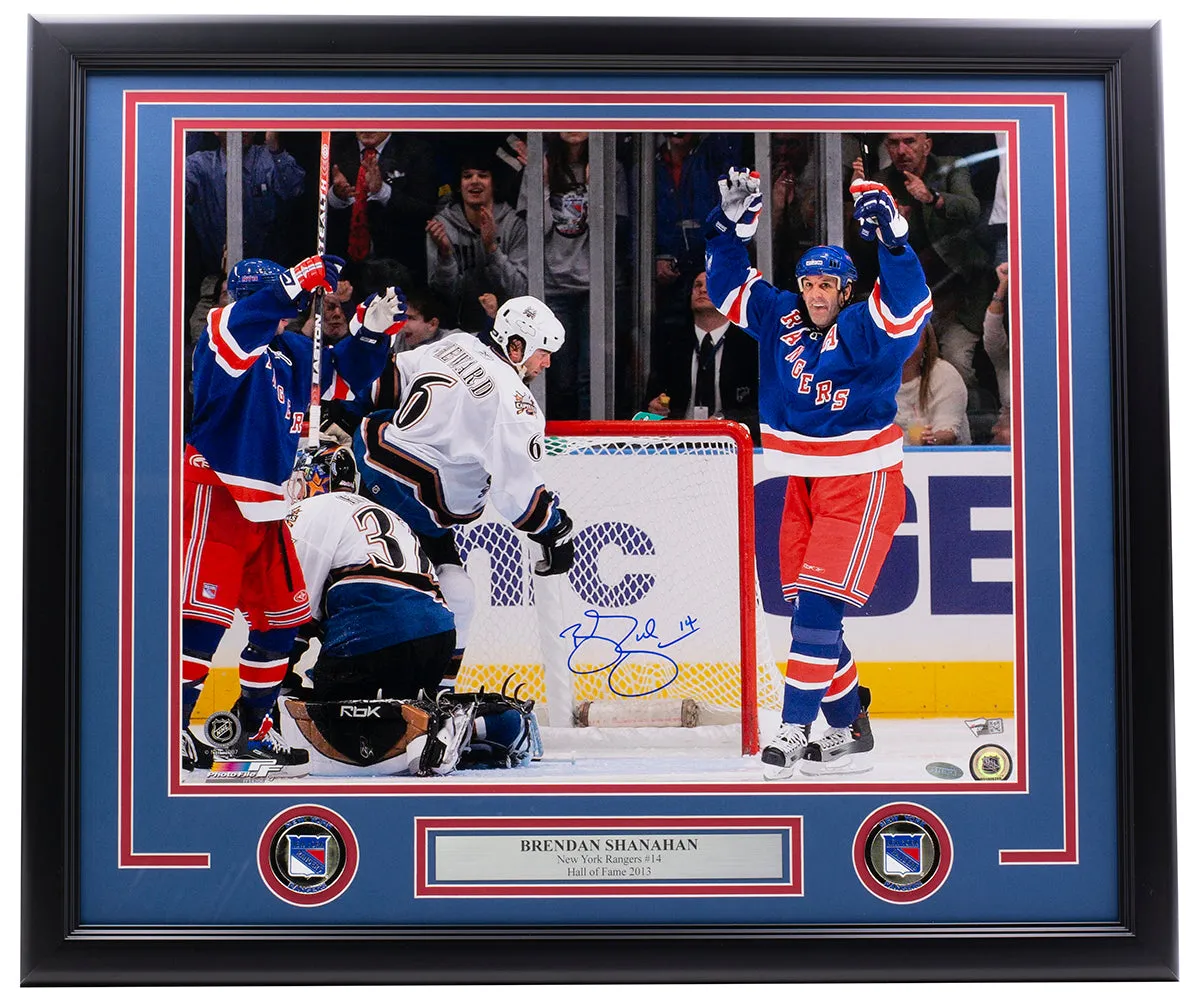 Brendan Shanahan Signed Framed 16x20 New York Rangers 600 Goal Photo Steiner