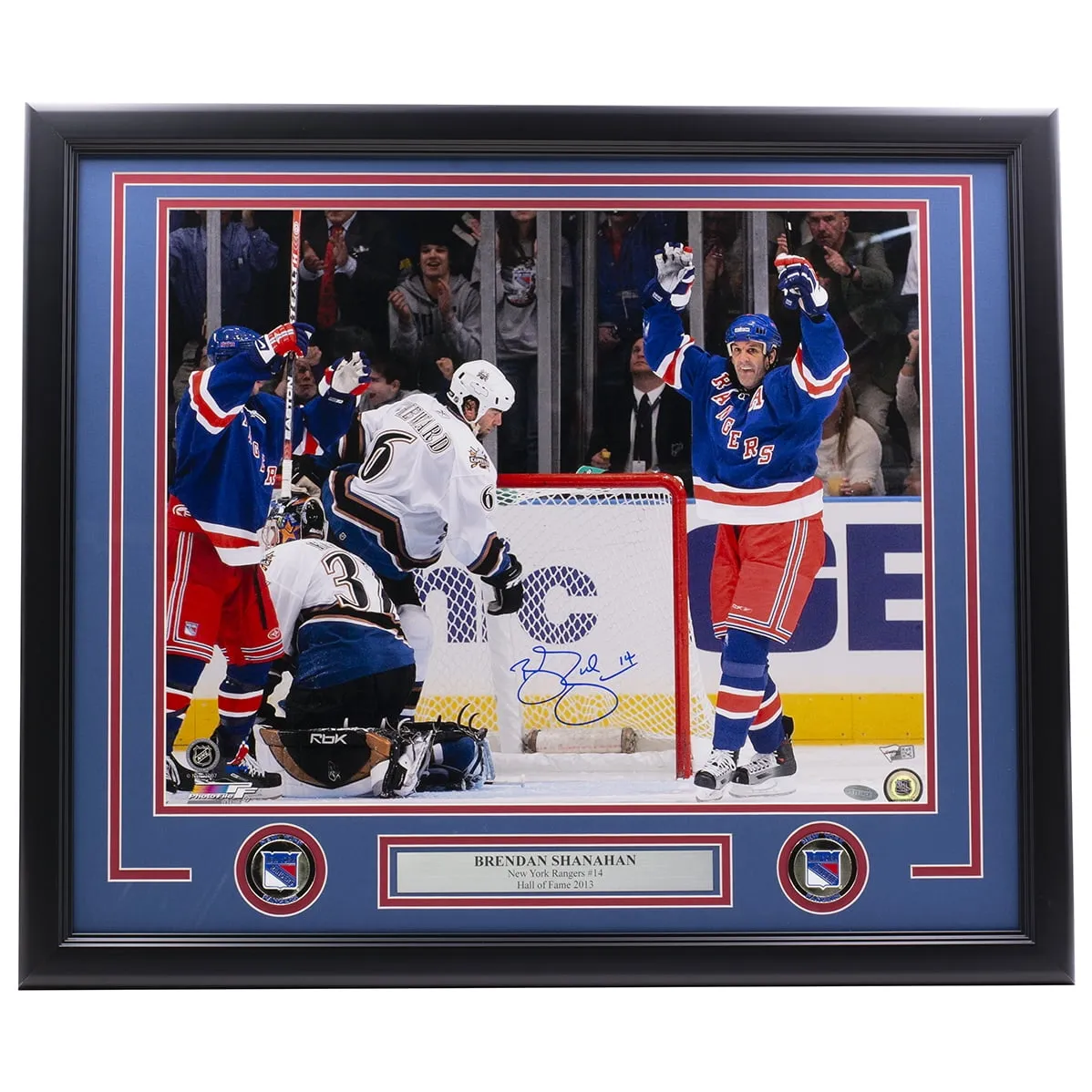 Brendan Shanahan Signed Framed 16x20 New York Rangers 600 Goal Photo Steiner