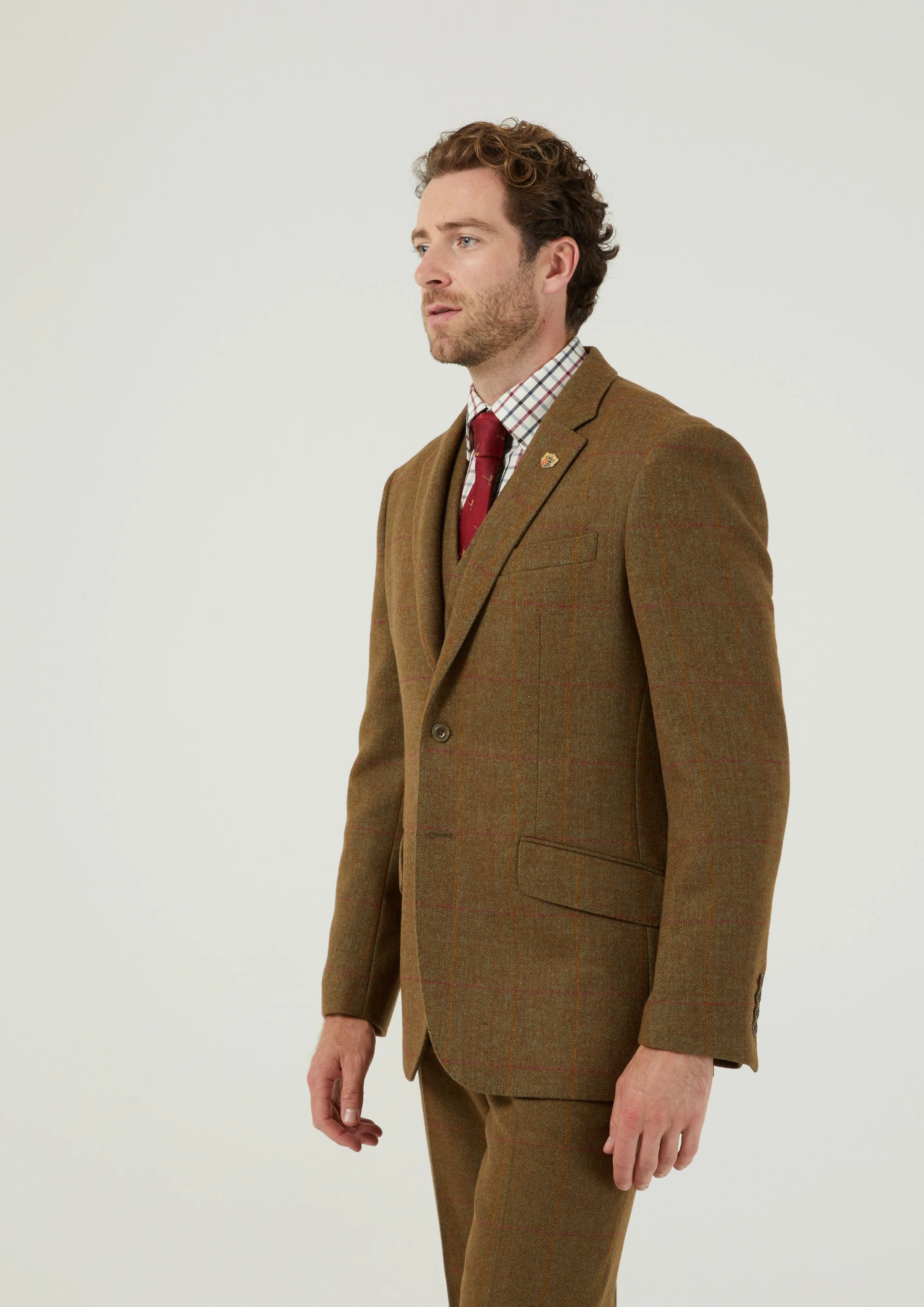 Combrook Men's Tweed Sports Blazer In Hawthorn - Regular Fit