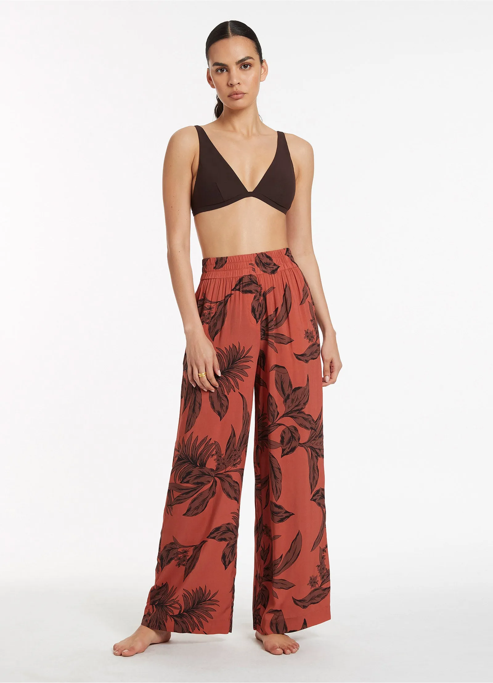 Desert Palm High Waist Pant - Terracotta