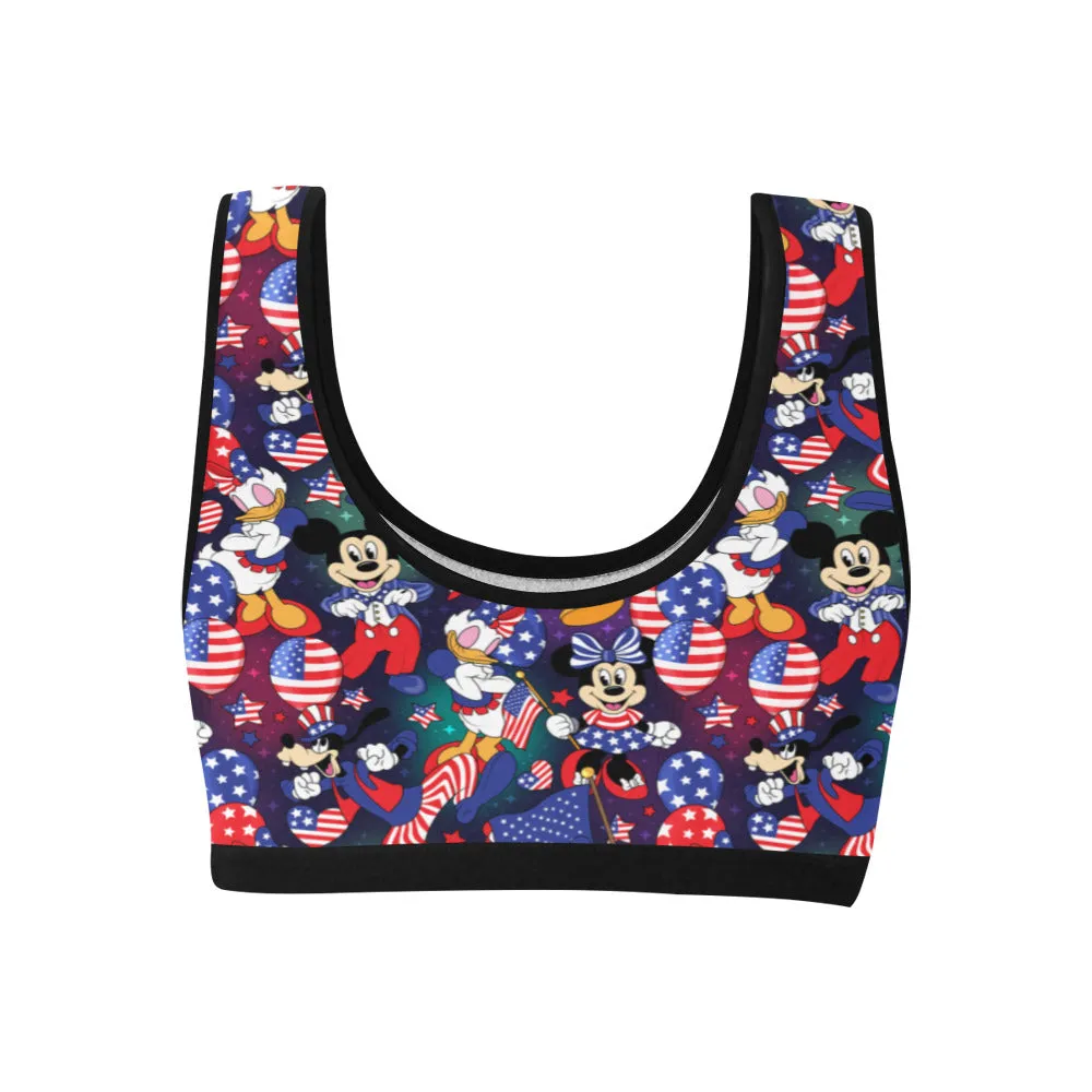 Disney America Women's Sports Bra