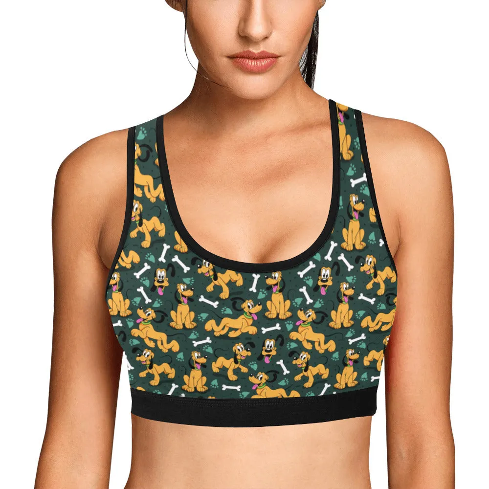 Disney Pluto Life Is Better With A Dog Women's Sports Bra