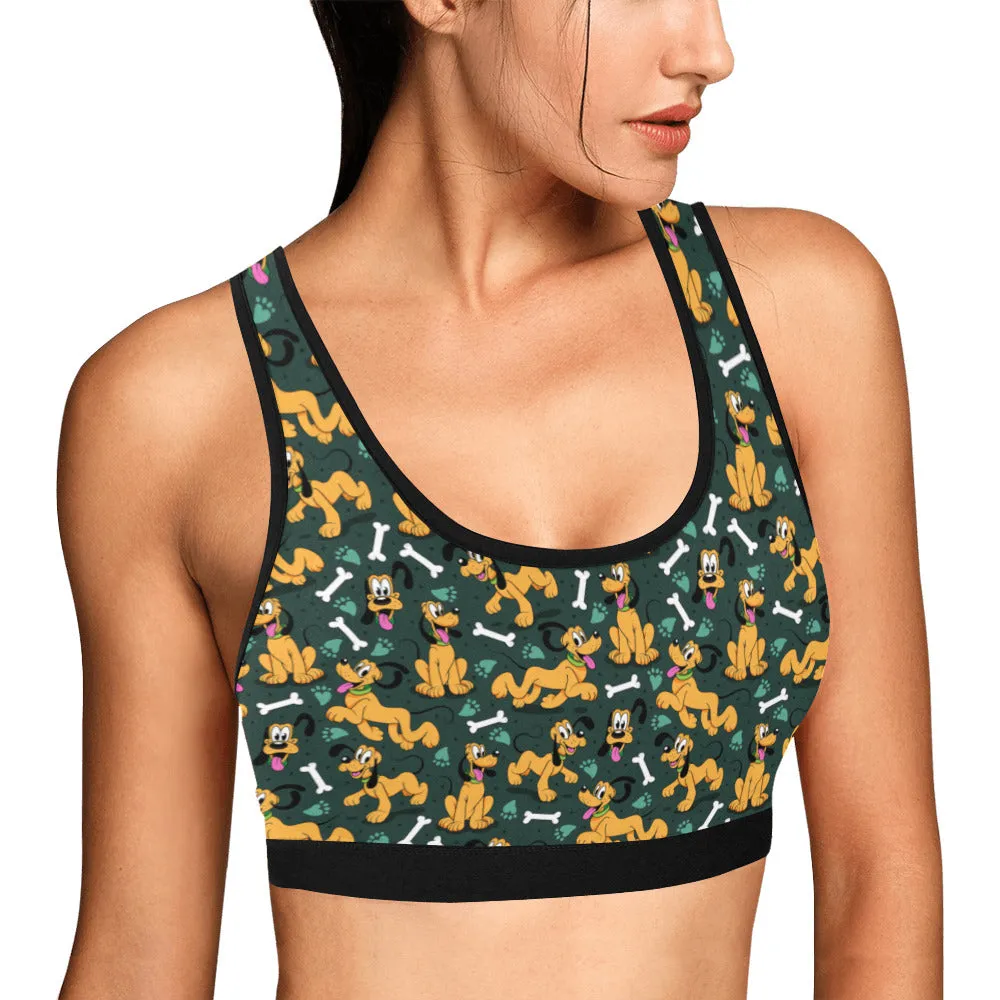 Disney Pluto Life Is Better With A Dog Women's Sports Bra