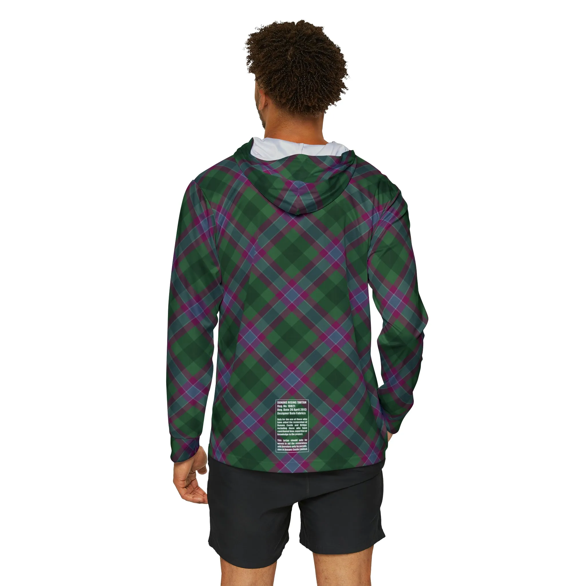 Dunans Rising Tartan Men's Sports Warmup Hoodie