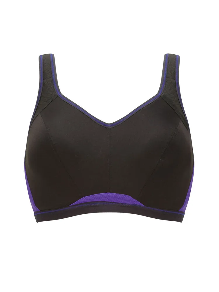 Epic Moulded Crop Top Sports Bra - Electric Black