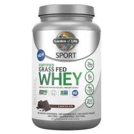 Garden of Life SPORT Certified Grass Fed Whey Protein Powder - Chocolate (672g)