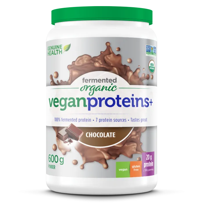 Genuine Health Organic Fermented Vegan Proteins  - Chocolate (900g)