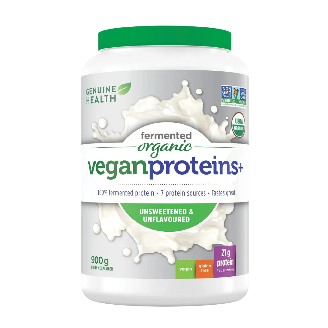 Genuine Health Organic Fermented Vegan Proteins  - Unflavoured (900g)