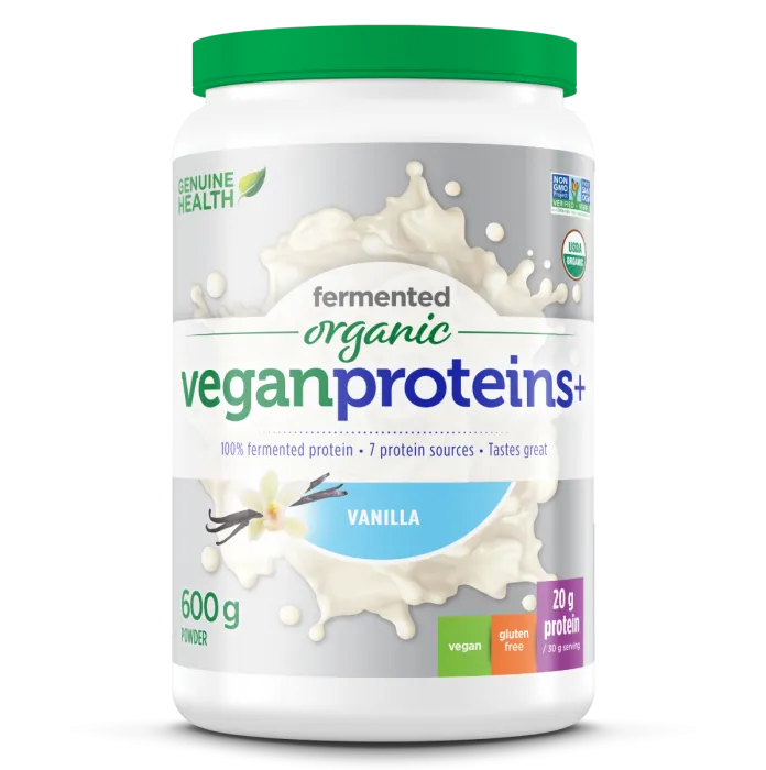 Genuine Health Organic Fermented Vegan Proteins  - Vanilla (600g)