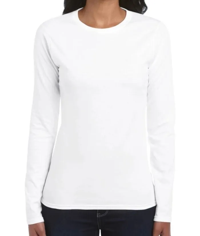 Gildan Womans 100% Cotton, Long Sleeve T-shirt