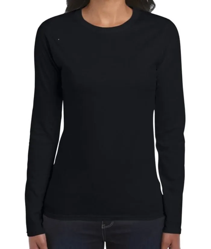 Gildan Womans 100% Cotton, Long Sleeve T-shirt