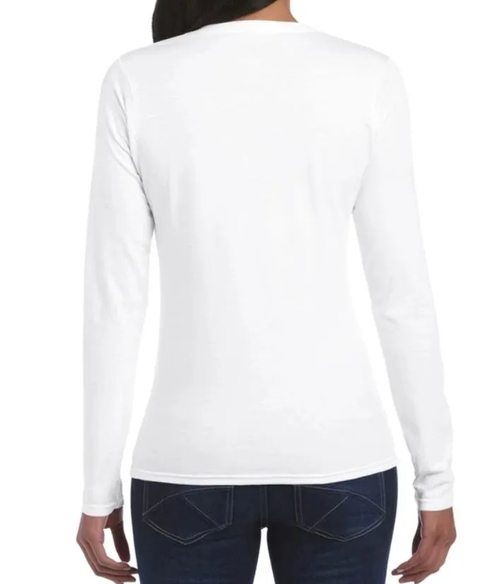 Gildan Womans 100% Cotton, Long Sleeve T-shirt