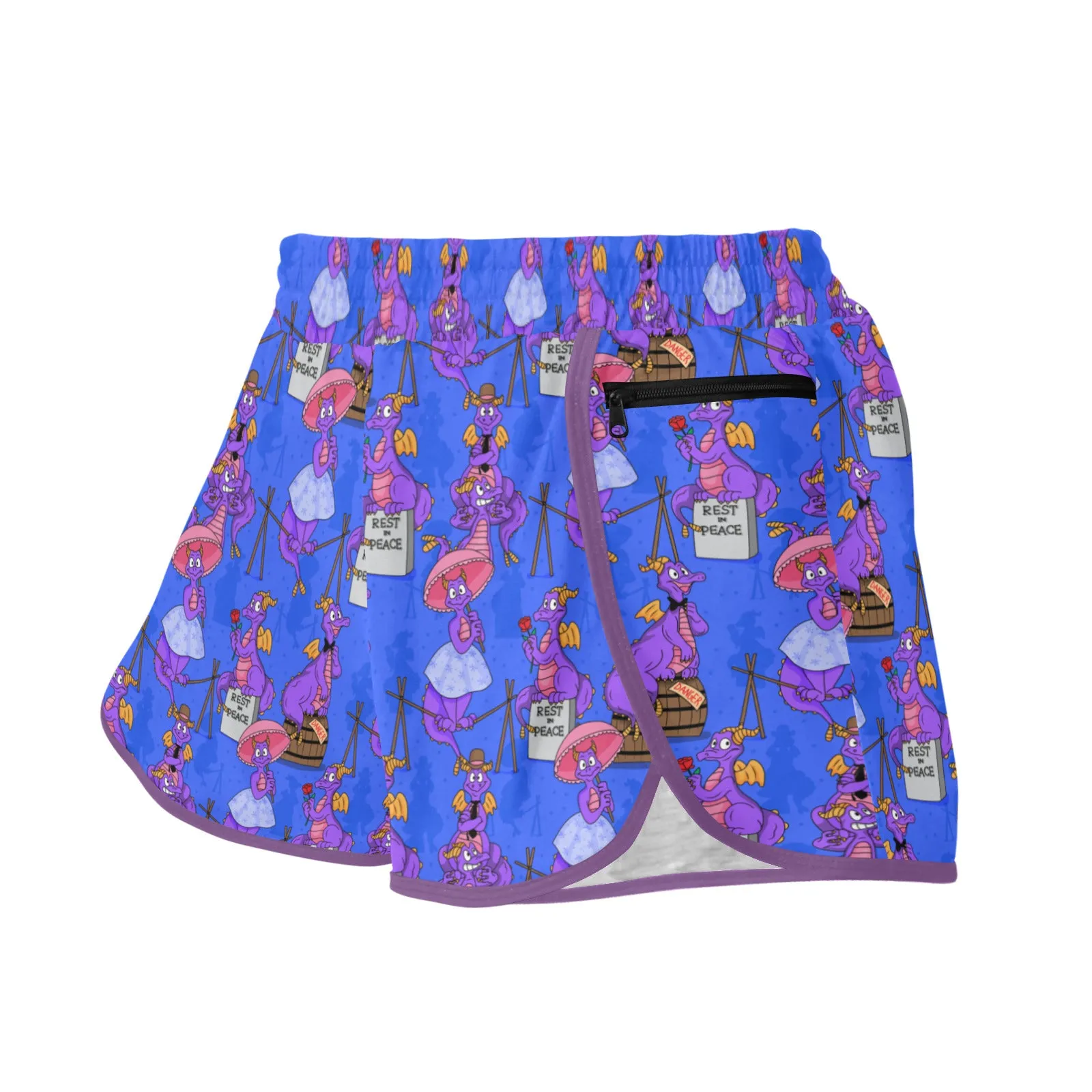 Haunted Mansion Figment Women's Athletic Sports Shorts