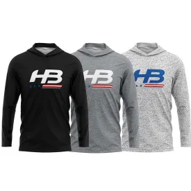 Headbanger Sports Exclusive Ultra Lightweight Long Sleeve Hoodies: Stars & Bars