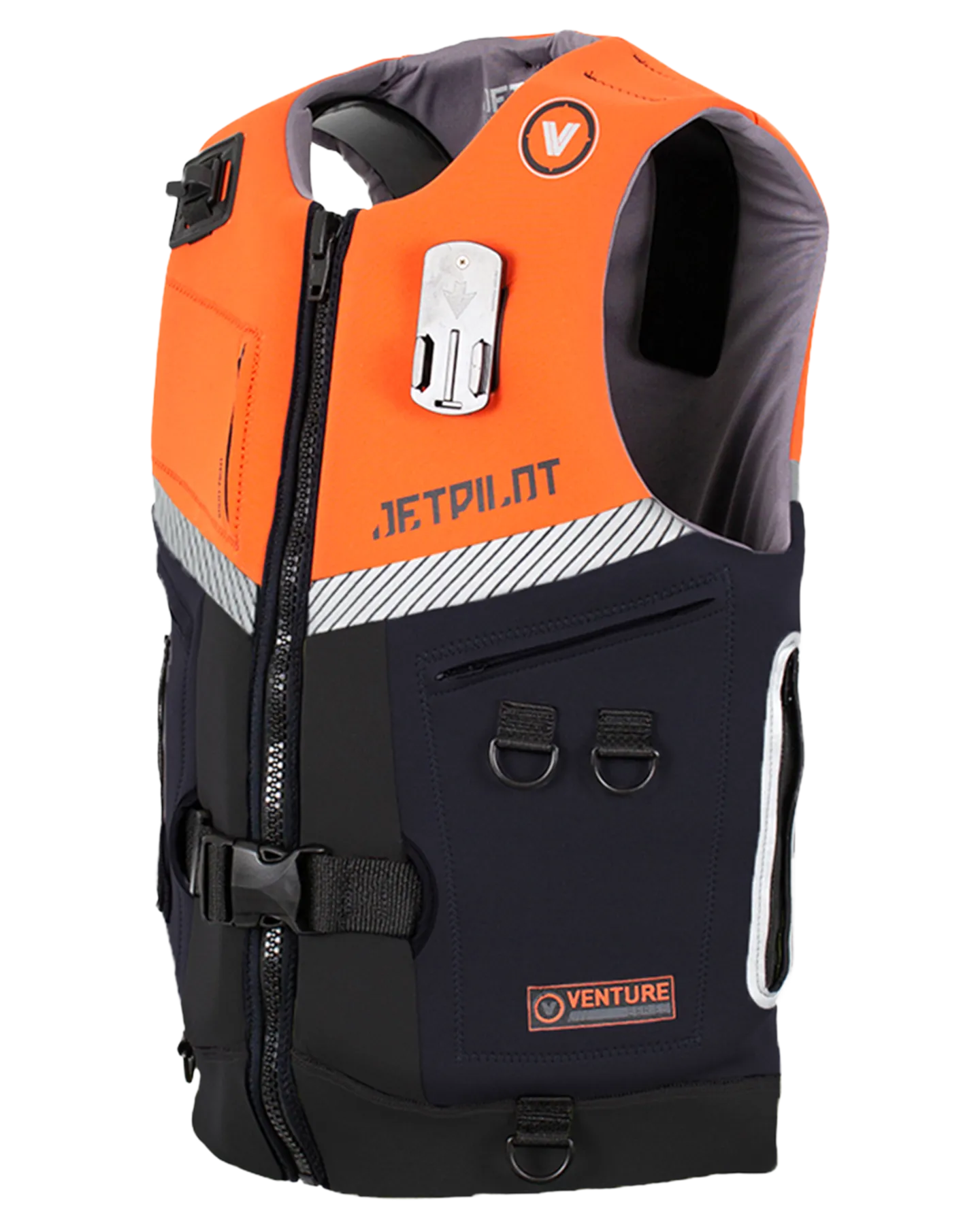 Jetpilot Venture Mens Neo Vest - Black/Orange Level 50 - 2023