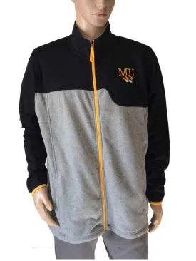 Missouri Tigers Gear for Sports Black and Gray Full Zip Jacket with Pockets (L)