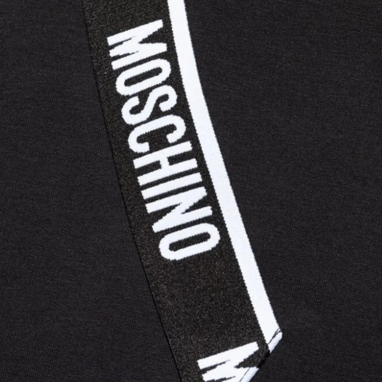 Moschino Underwear Logo Tape Black Sweat Shorts