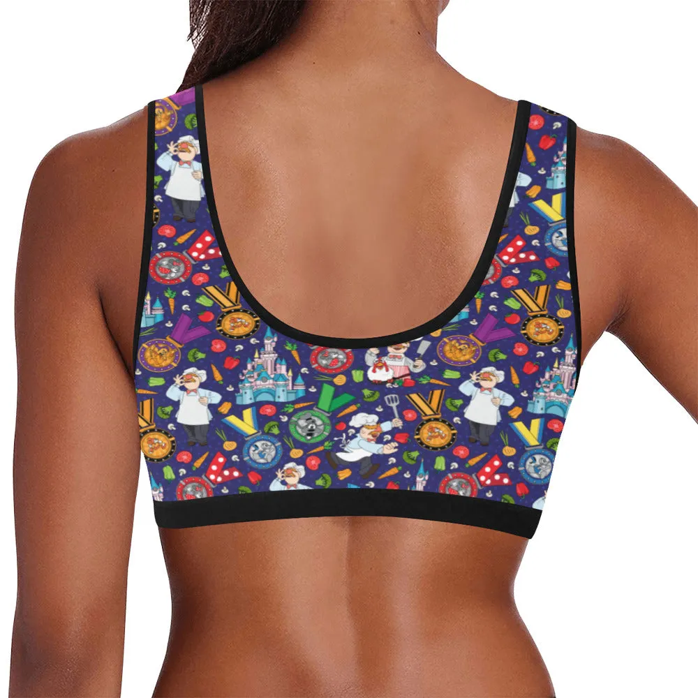 Muppets Chef Wine And Dine Race Women's Sports Bra