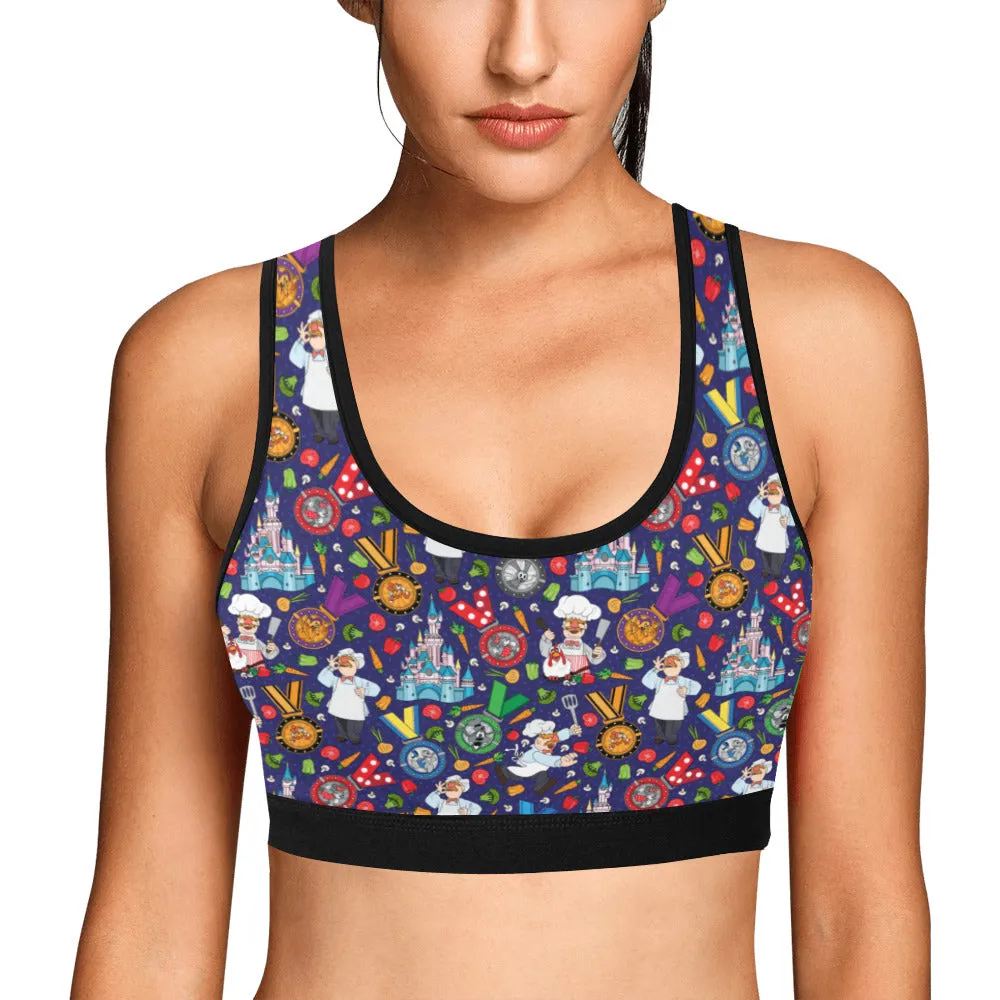 Muppets Chef Wine And Dine Race Women's Sports Bra