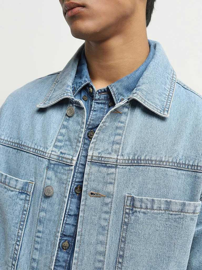 Nuon Blue Relaxed-Fit Denim Jacket