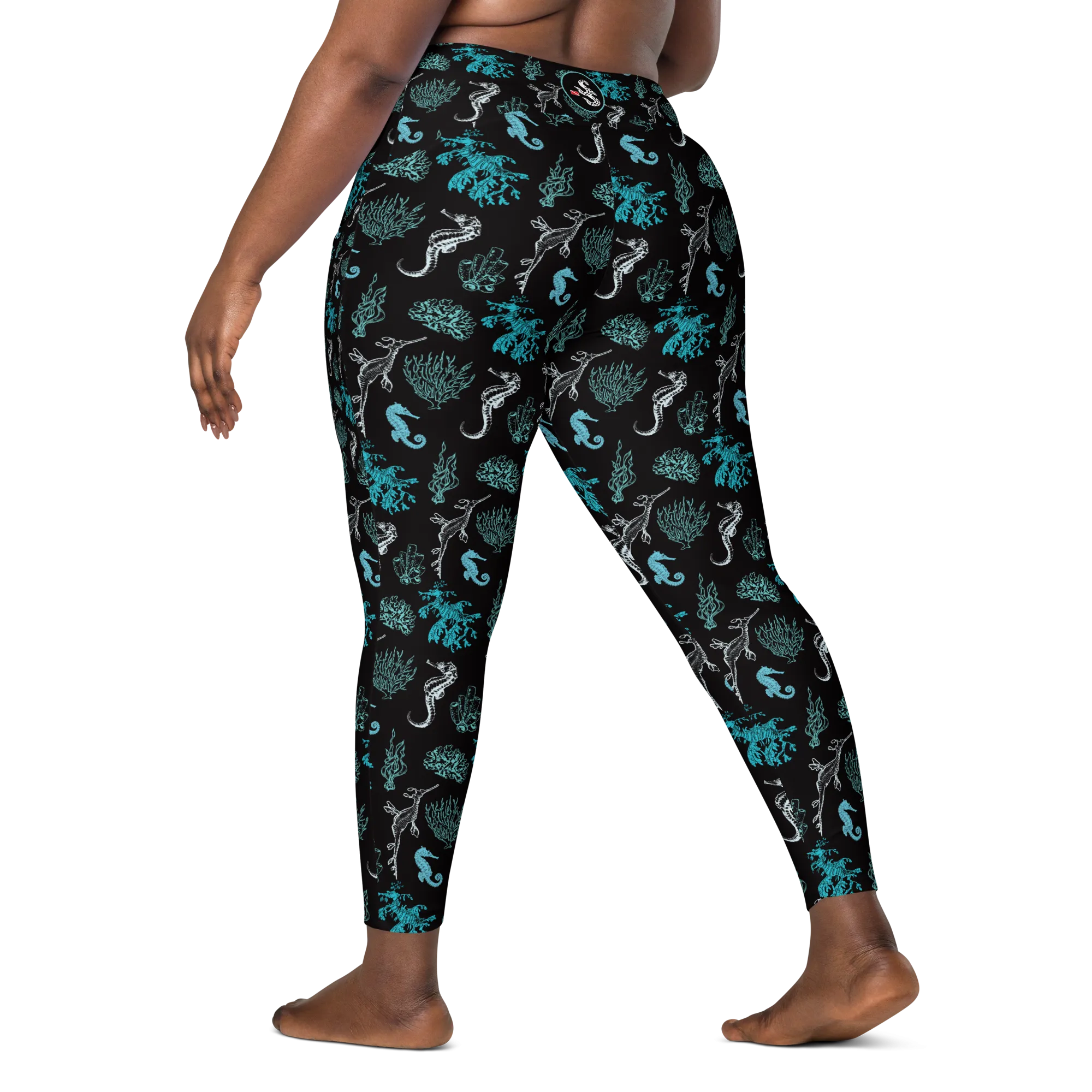 Salty Seahorse and Sea Dragon Pocket Leggings (XS - 6X)