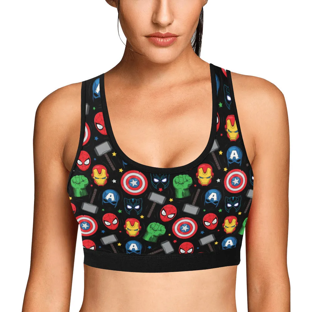 Super Heroes Women's Athletic Sports Bra