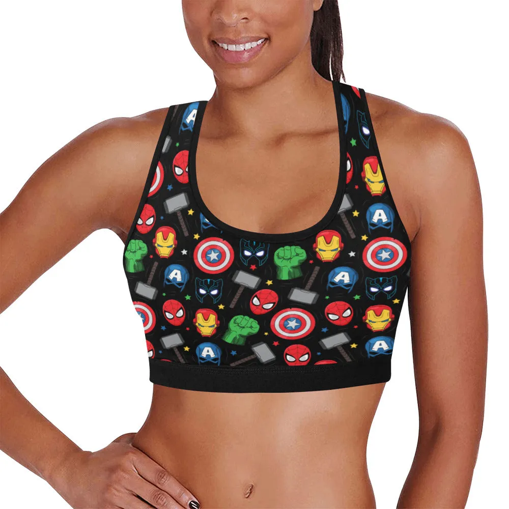 Super Heroes Women's Athletic Sports Bra