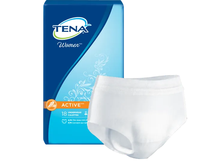 Tena 54950 Women Active Underwear, Super Plus, X-Large 48" x 64" White