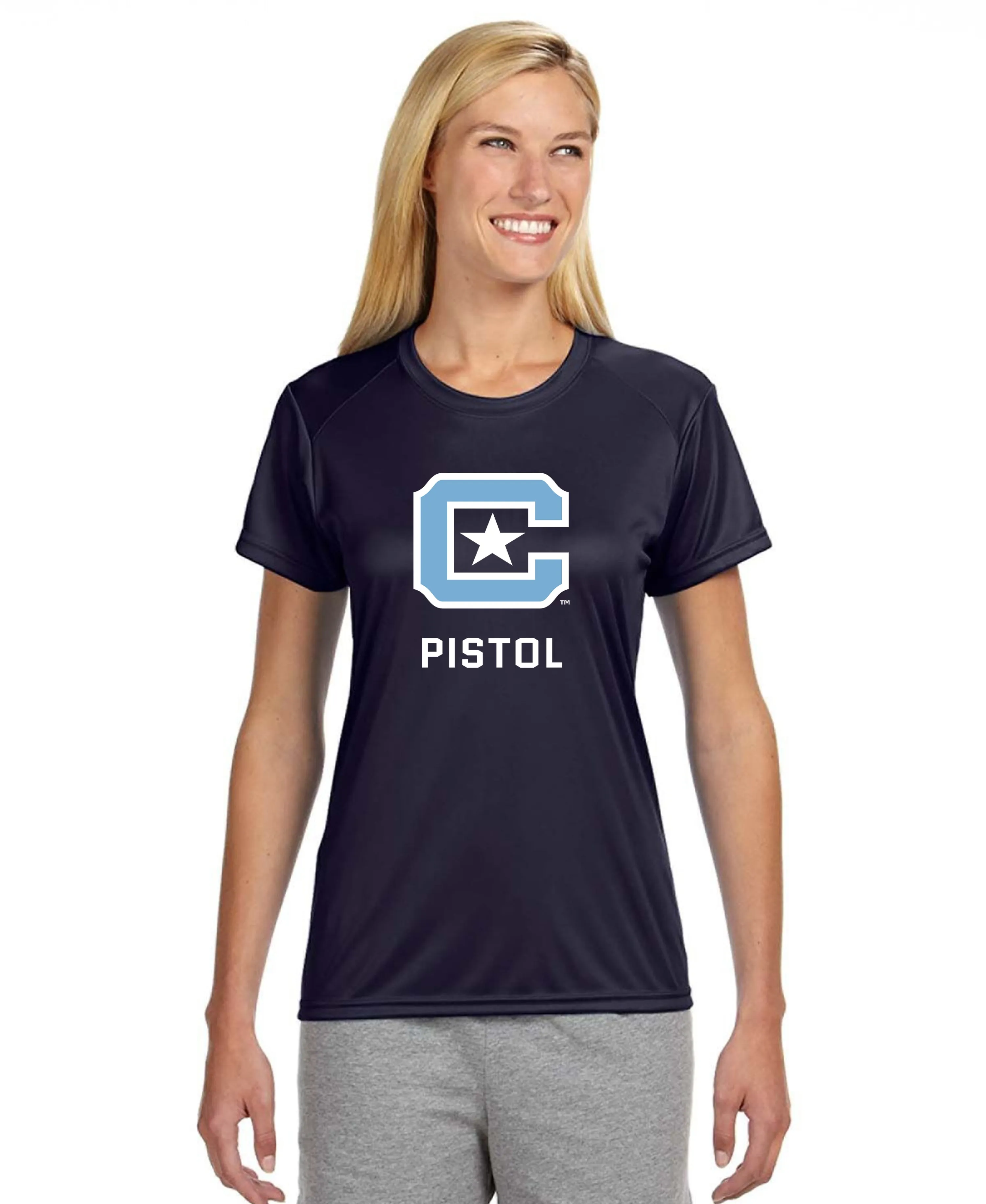 The Citadel, Club Sports - Pistol, A4 Ladies' Cooling Performance T-Shirt