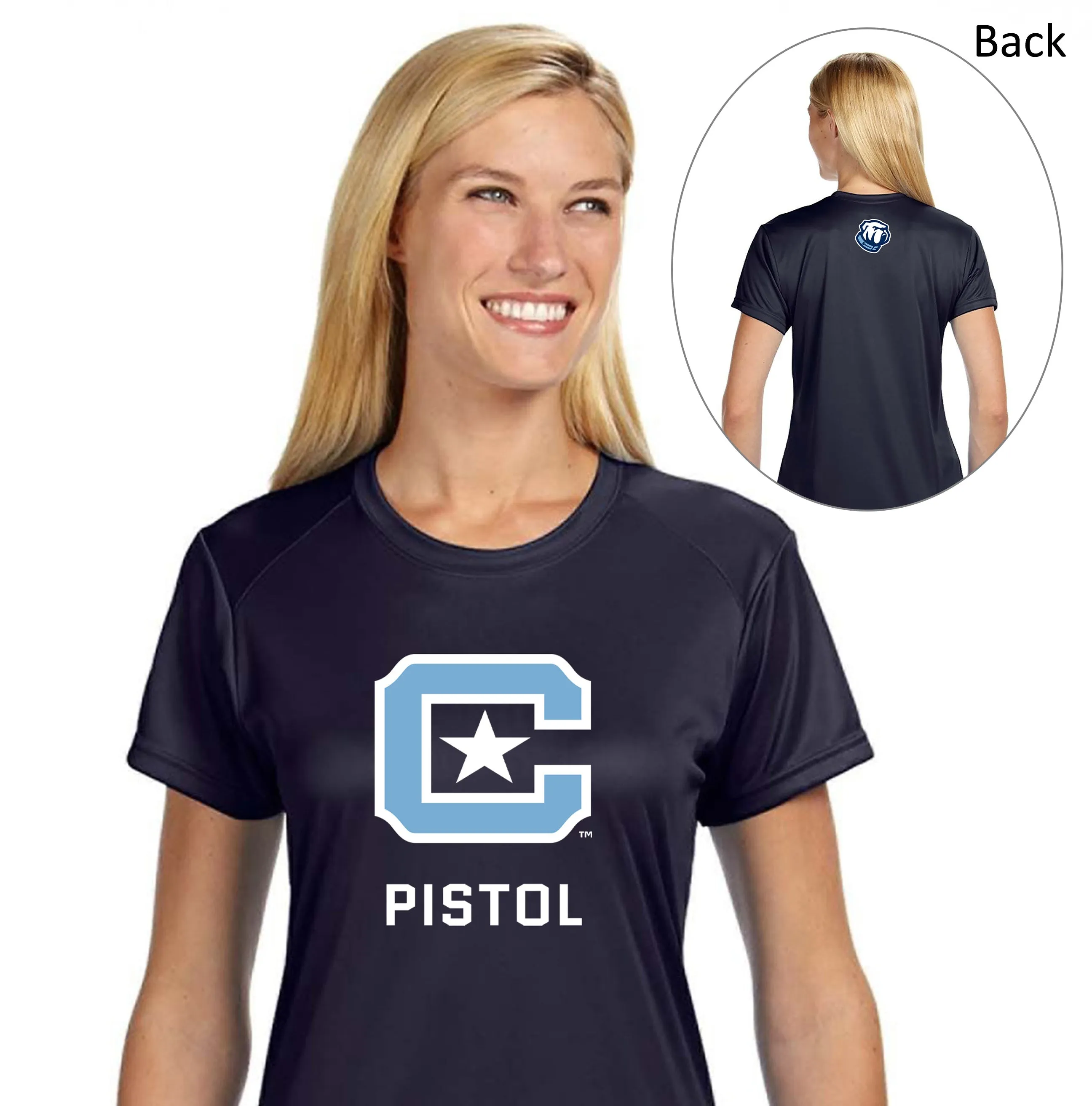 The Citadel, Club Sports - Pistol, A4 Ladies' Cooling Performance T-Shirt