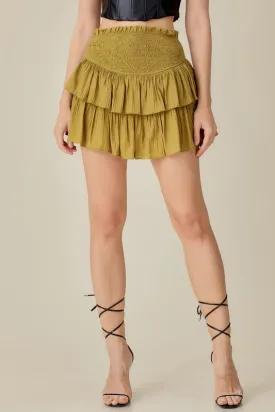 The Nina skort- Chartreuse