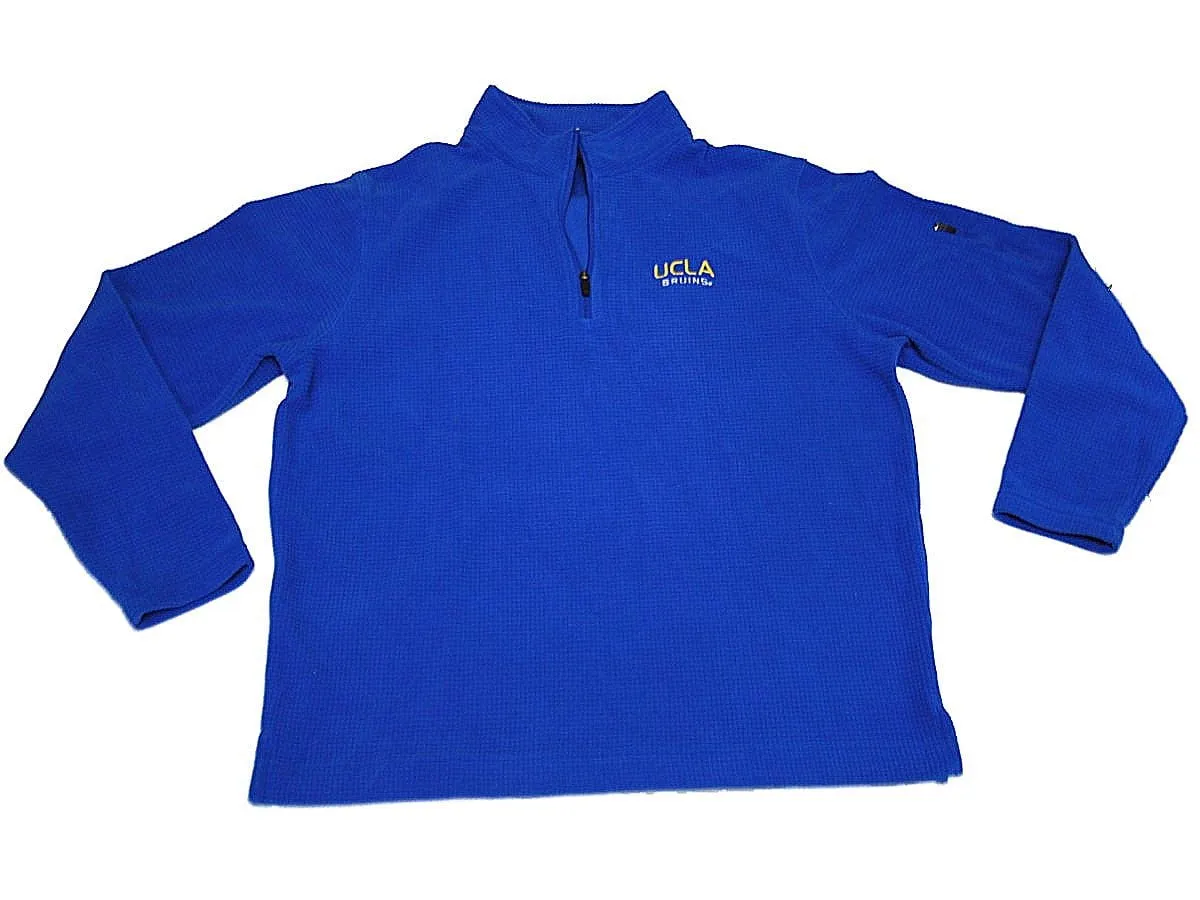 UCLA Bruins Gear for Sports Blue Knit Fleece Quarter-Zip Pullover Sweatshirt (L)