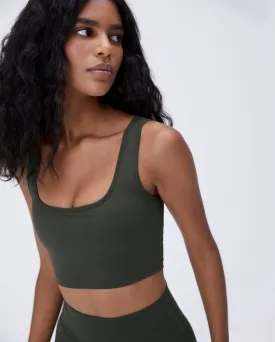 Ultimate Square Neck Bra - Dark Olive