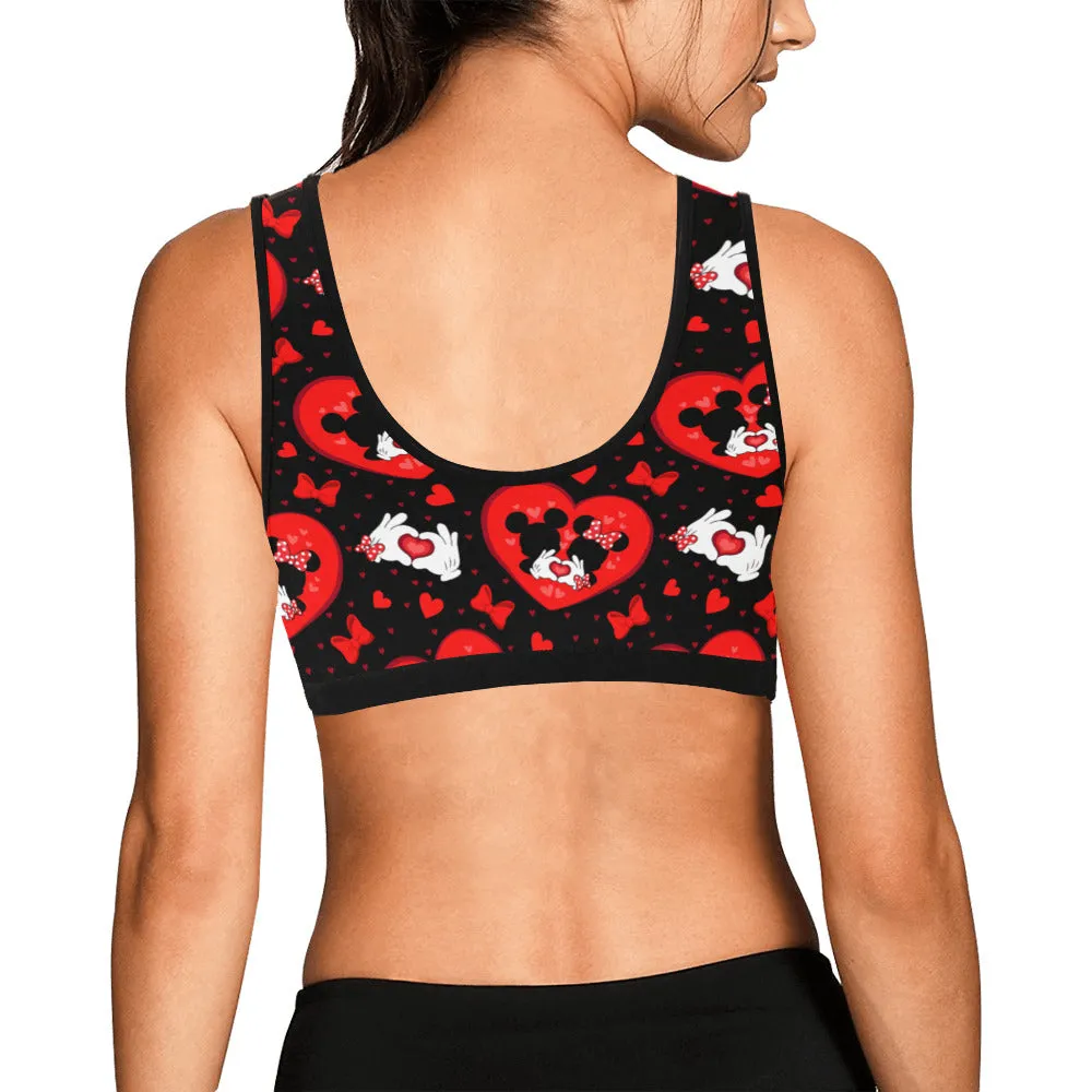 Valentine's Day Lovers Women's Athletic Sports Bra