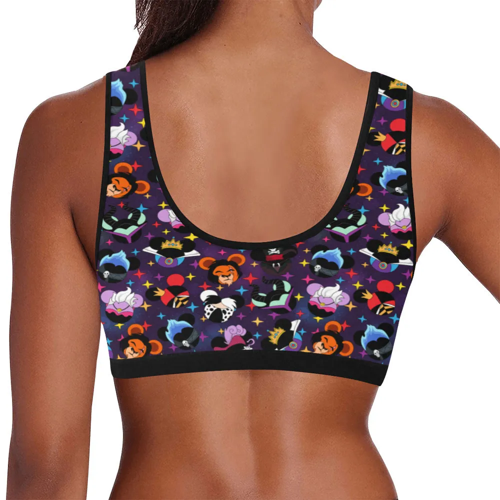 Villains Women's Athletic Sports Bra