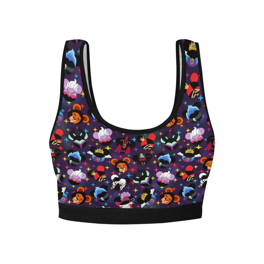 Villains Women's Athletic Sports Bra