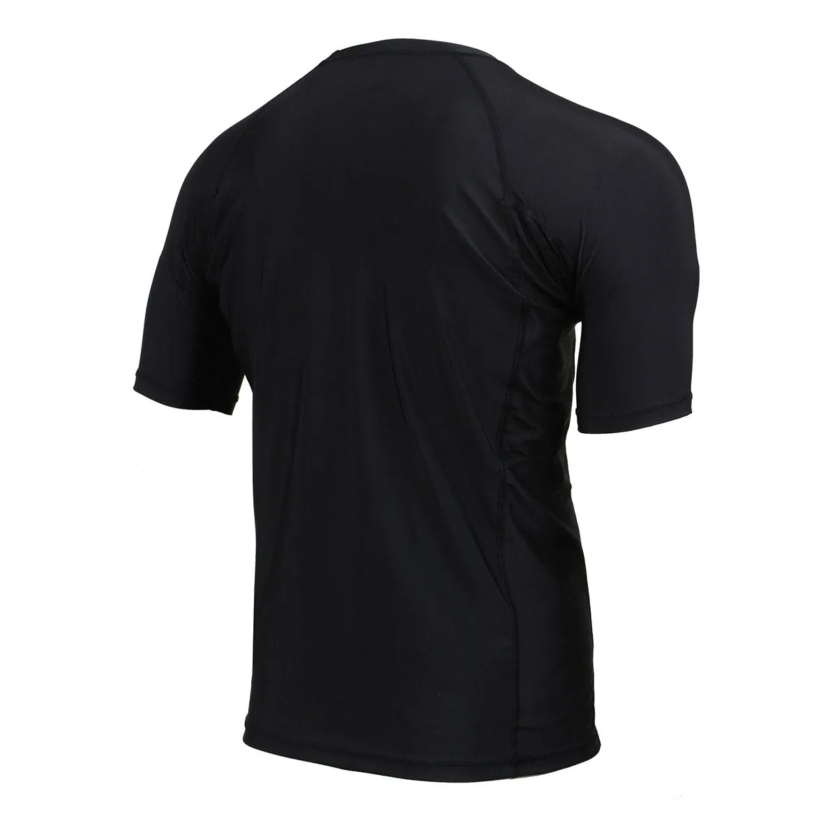 X-Fitness XFM7001 Men's Black Short Sleeve Compression Rash Guard